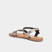 Sandales en cuir Kickers Kickdash gris femme