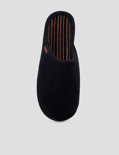 Chaussons mules Isotoner noir homme