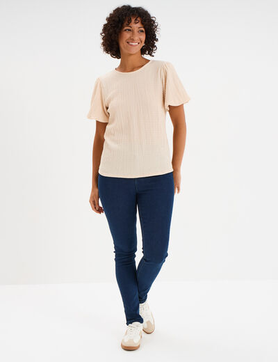 T-shirt manches courtes ballons sable femme