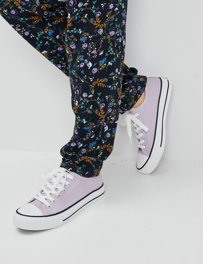 Tennis en toile à lacets Creeks mauve femme