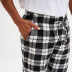Pantalon de pyjama coton coupe droite noir homme