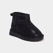 Bottines fourr&eacute;es plates noir fille