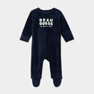 Dors-bien manches longues boutonn&eacute; bleu marine b&eacute;b&eacute;