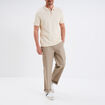 Pantalon chino relax coton taupe homme