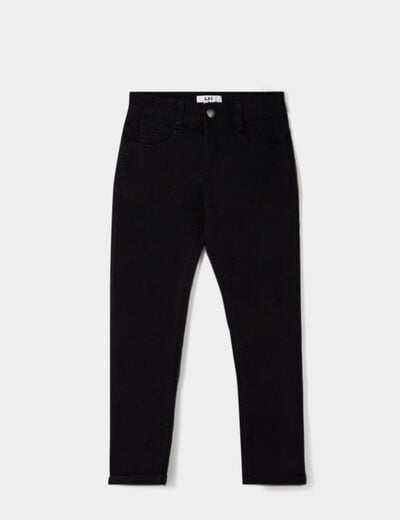 Pantalon regular avec poches noir gar&ccedil;on