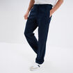 Pantalon slim taille &eacute;lastiqu&eacute;e bleu fonc&eacute; homme
