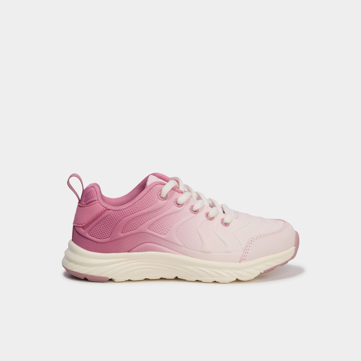 Baskets running &agrave; lacets rose fille
