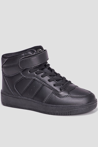 Baskets montantes Creeks Ktempete noir garçon