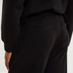 Pantalon de jogging large molletonn&eacute; noir femme