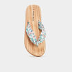 Tongs de plage esprit foulard multicolore femme