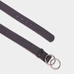 Ceinture boucle entrelacée noir femme