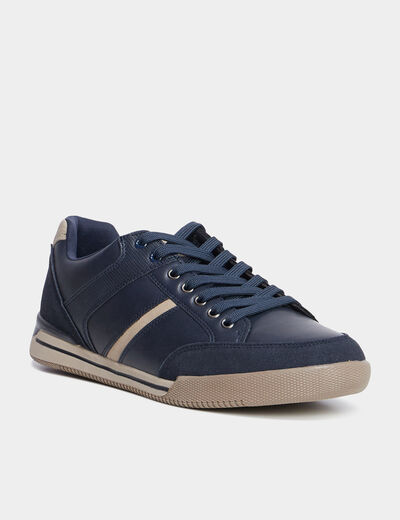 Sneakers semelles plates bleu homme