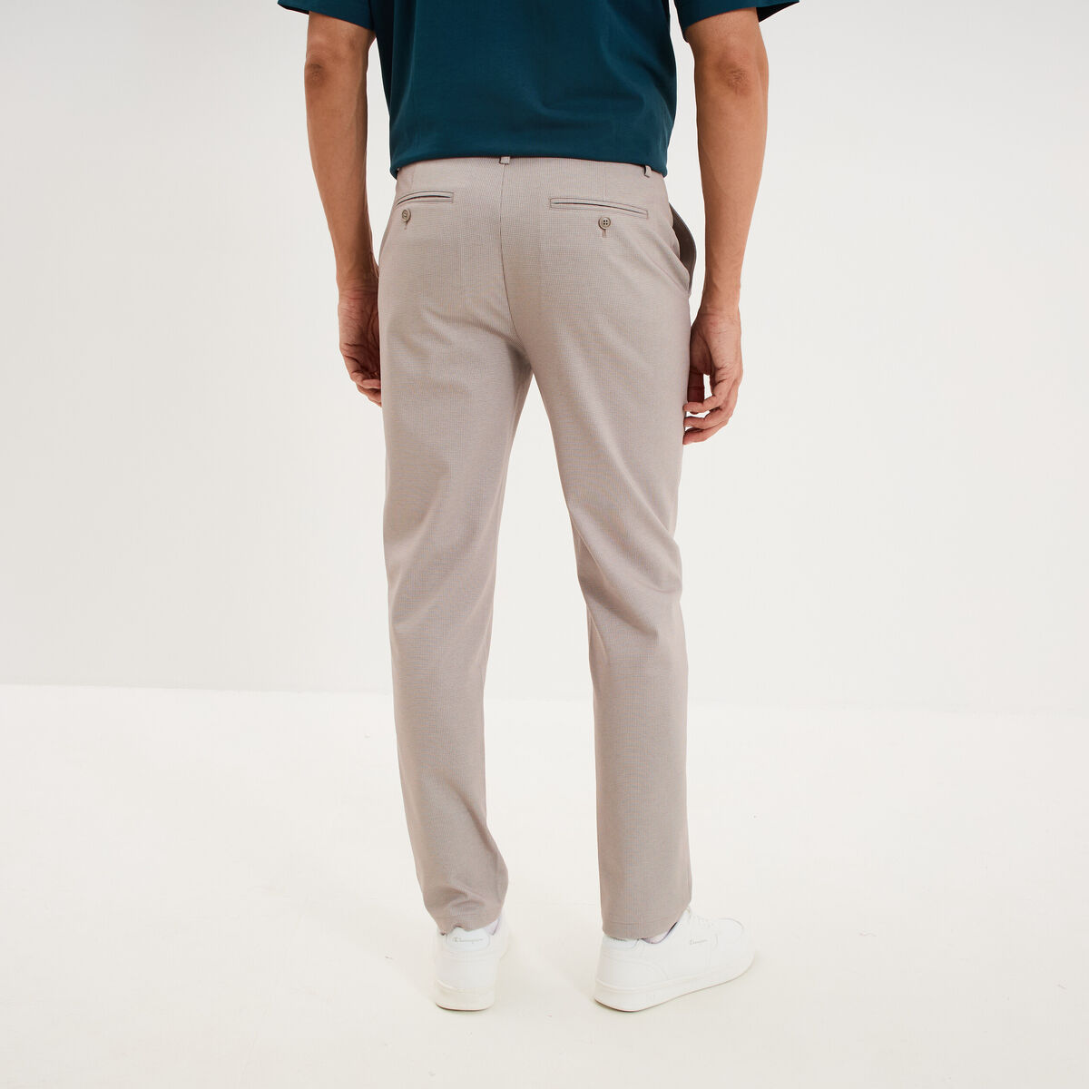 Pantalon chino slim beige clair homme