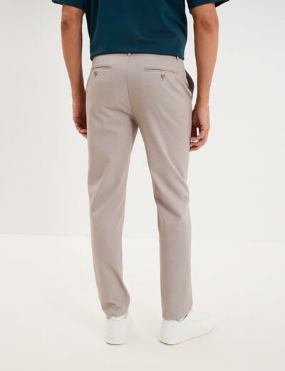 Pantalon chino slim beige clair homme