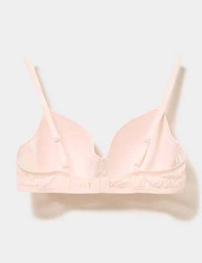 Lot 2 soutiens-gorge corbeille dentelle rose poudr&eacute;e femme