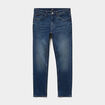 Jeans denim straight 5 poches denim used homme