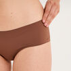 Shorty microfibre sans coutures marron femme