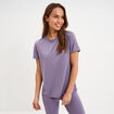 T-shirt de sport droit manches courtes violet femme