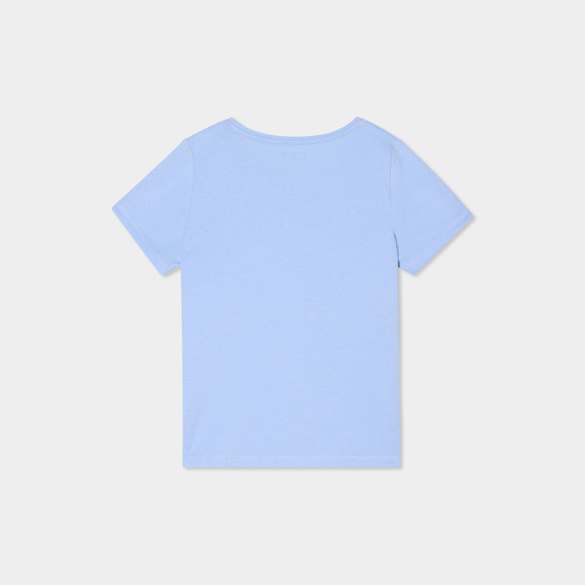 T-shirt manches courtes en coton bleu clair fille