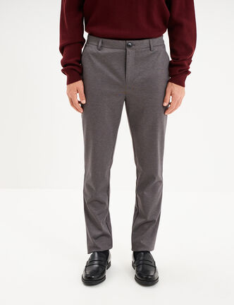 Pantalon chino slim gris homme