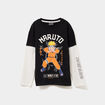 T-shirt manches longues coton Naruto noir garçon