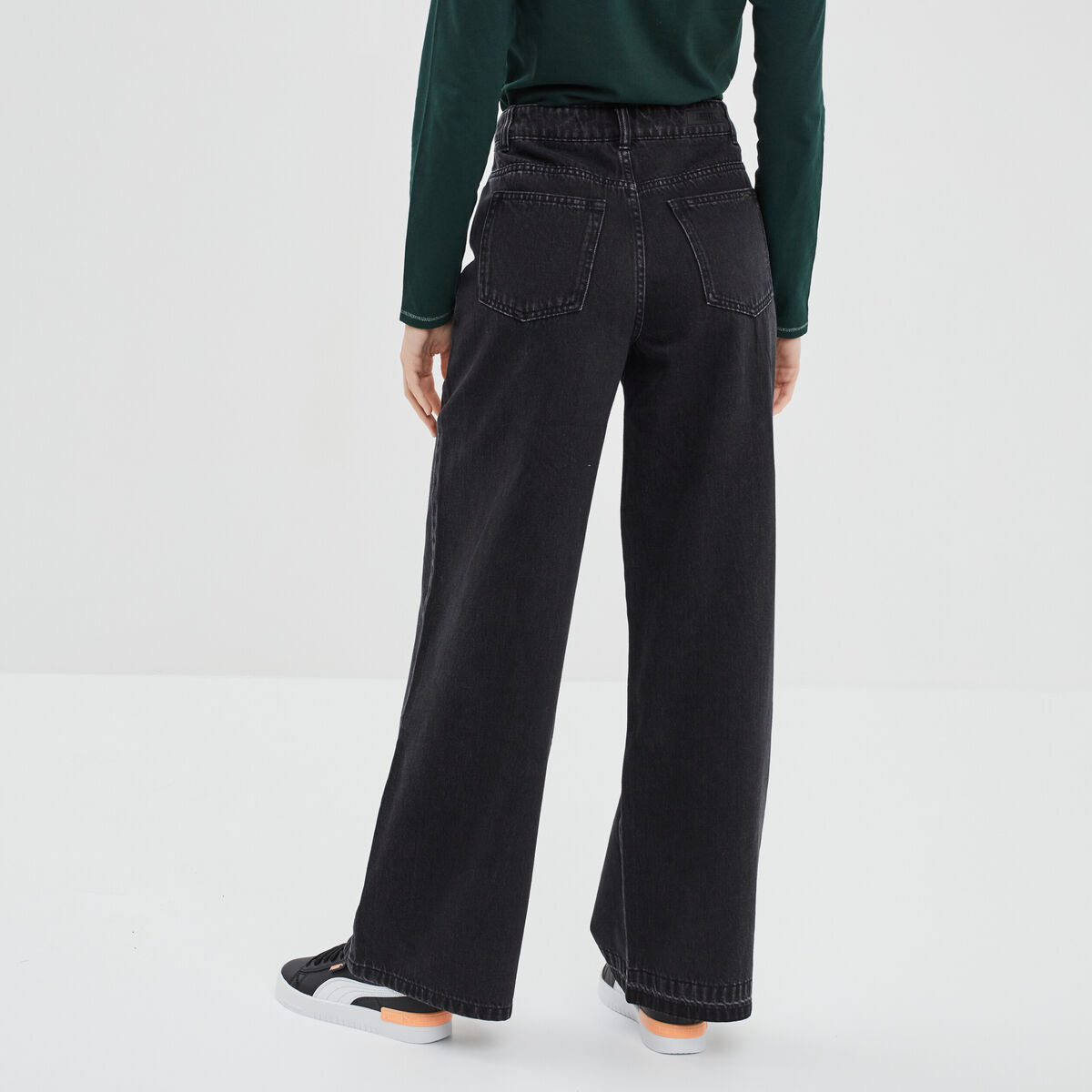 Jeans wide leg Liberto noir femme