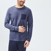 Ensemble pyjama 2 pièces bleu marine homme