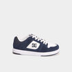 Tennis basses cuir &agrave; lacets bleu gar&ccedil;on