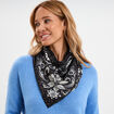 Foulard carré noir femme