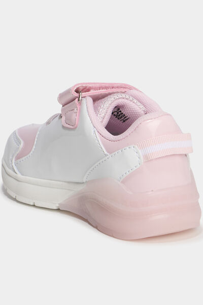 Baskets running lumineuses Stitch rose b&eacute;b&eacute; fille
