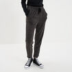 Pantalon jogging 7/8&egrave;me gris fonc&eacute; femme