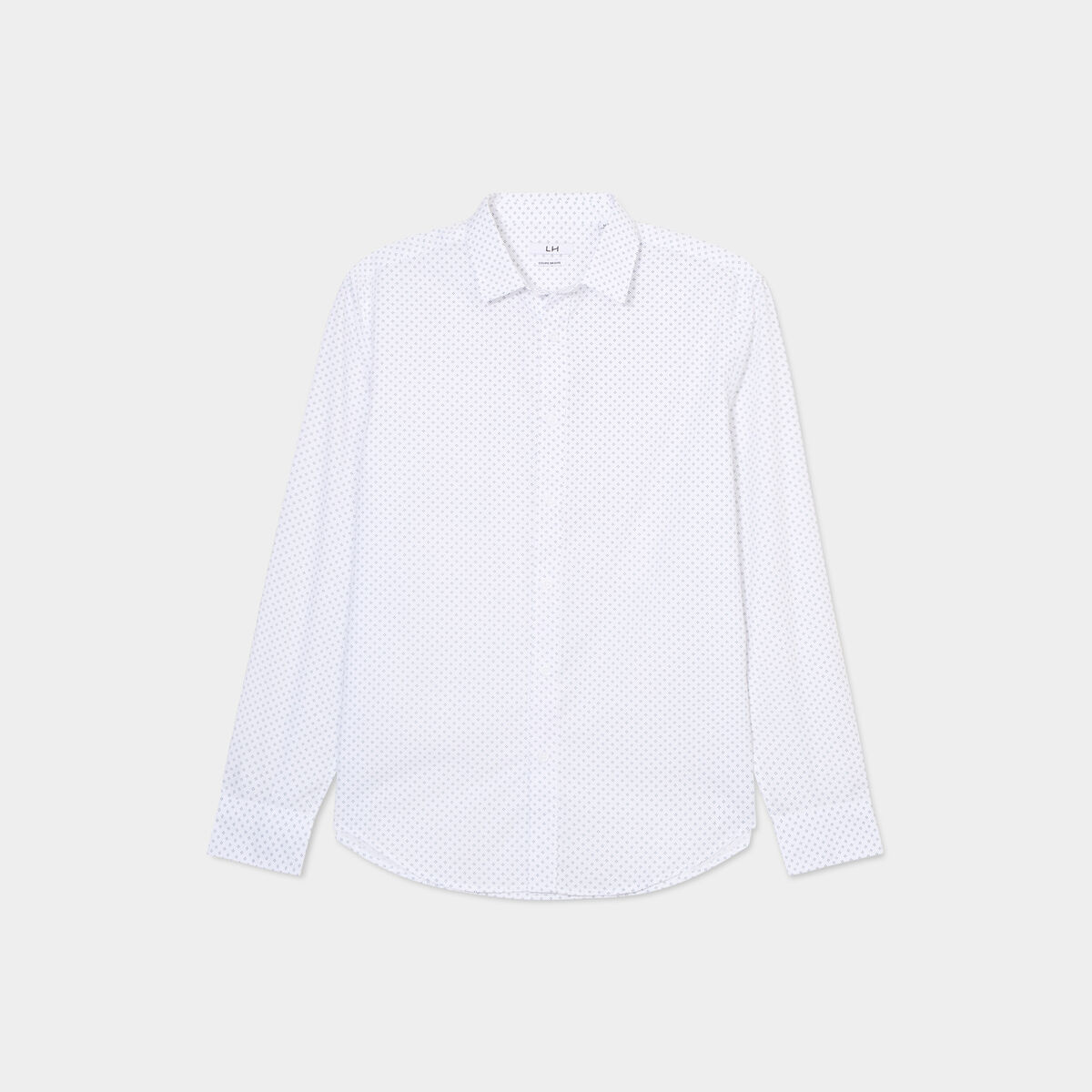 Chemise droite repassage facile blanc homme
