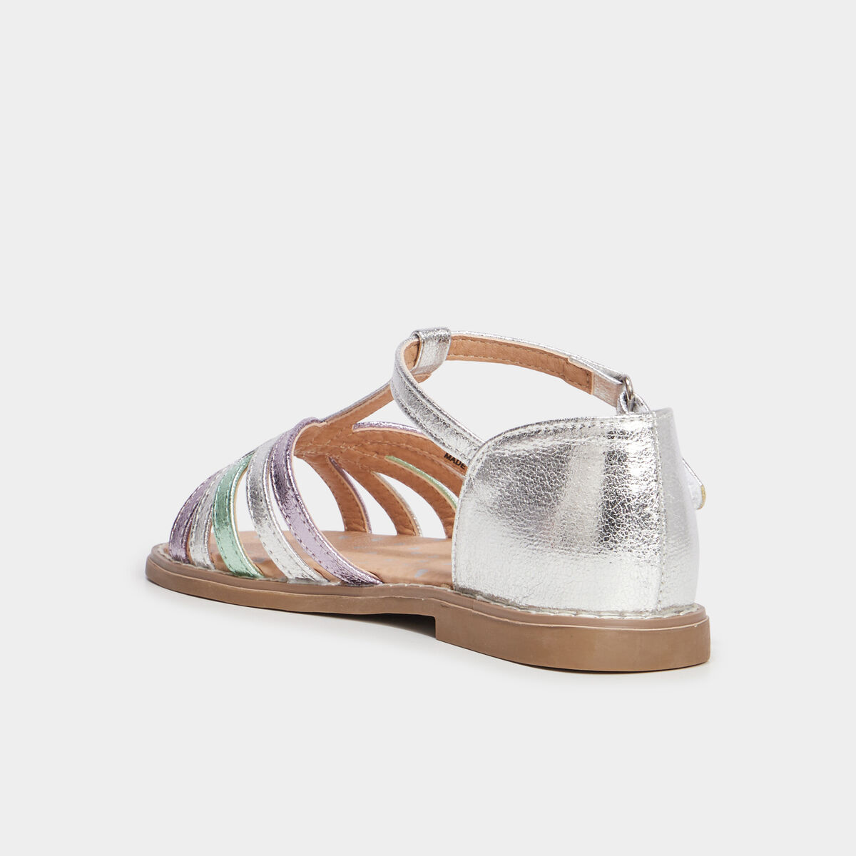 Sandales m&eacute;tallis&eacute;es Creeks multicolore fille