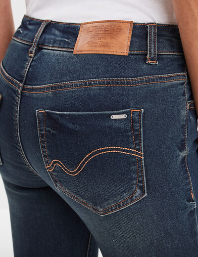 Jean stretch slim 7/8 ème denim dirty femme