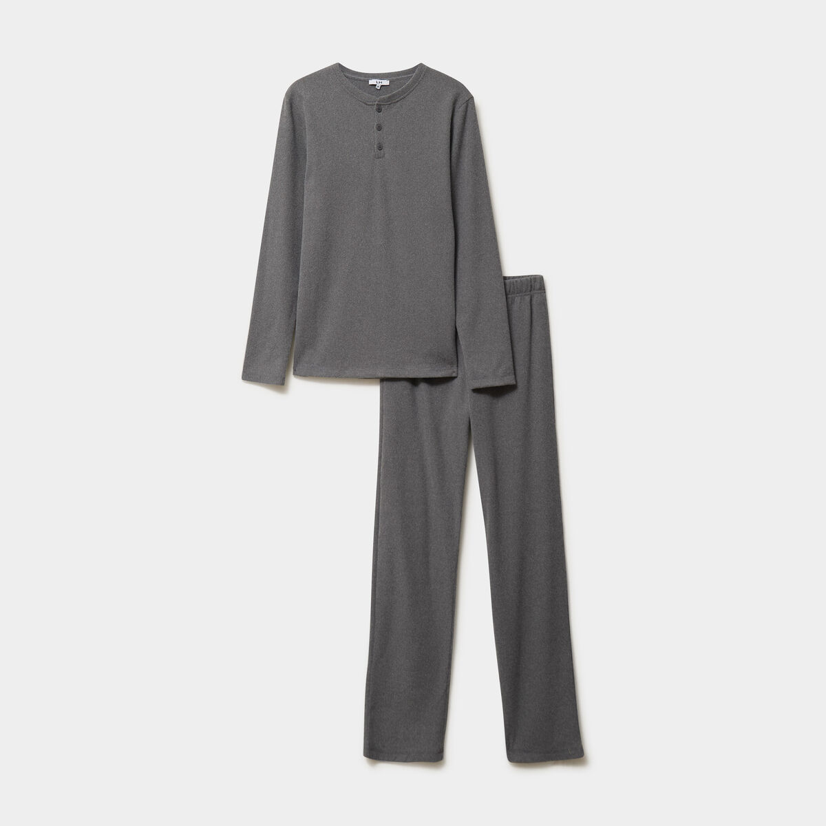 Ensemble pyjama 2 pi&egrave;ces gris clair homme