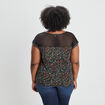 T-shirt manches courtes noir femme grande taille