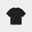 T-shirt ajust&eacute; manches courtes noir fille