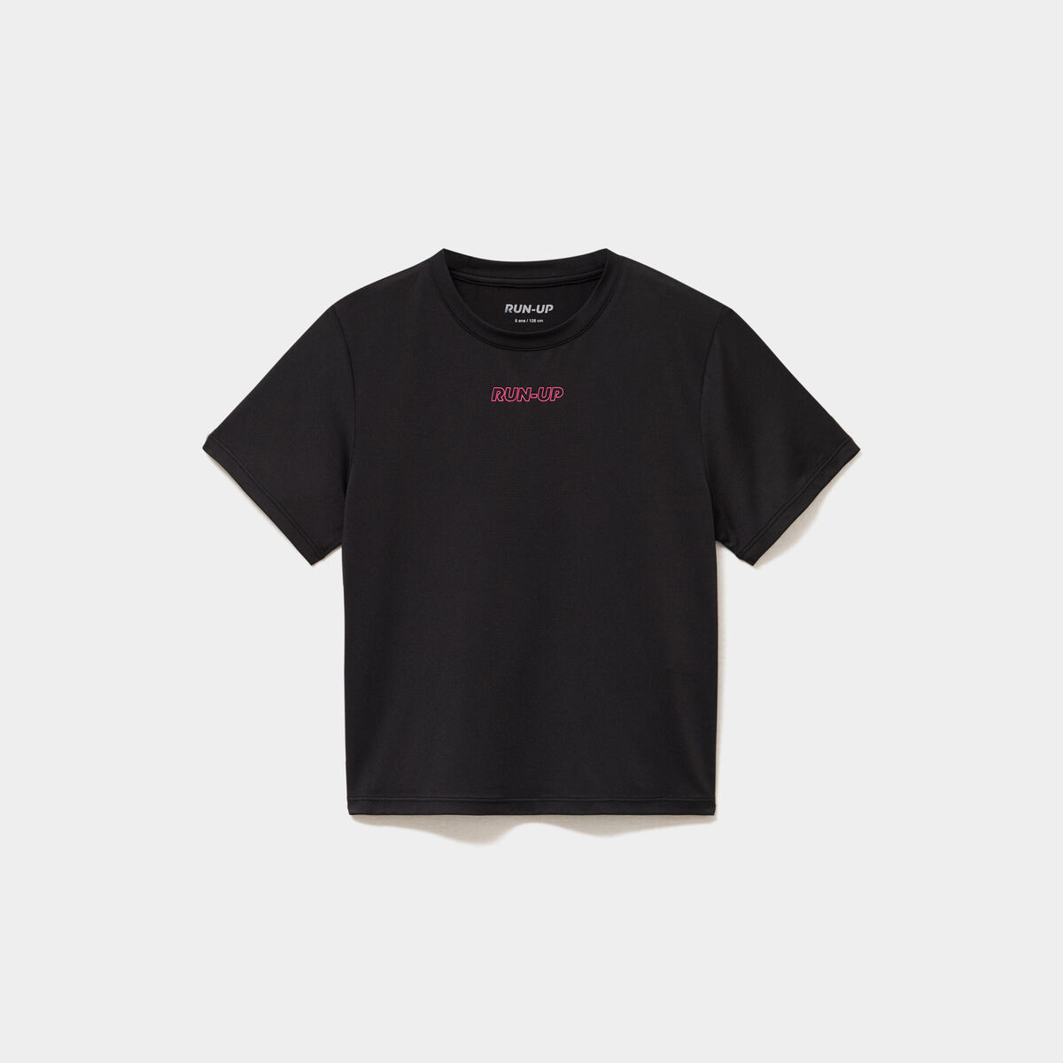 T-shirt ajust&eacute; manches courtes noir fille