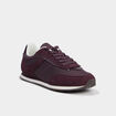 Baskets su&eacute;dine &agrave; lacets bordeaux femme