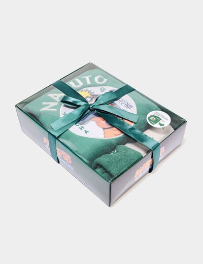 Coffret ensemble pyjama 3 pièces Naruto vert garçon