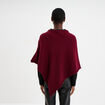 Poncho asym&eacute;trique prune femme