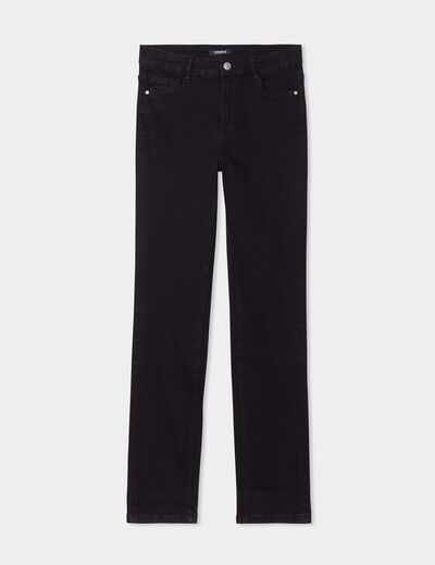 Jeans regular 5 poches coton Creeks denim noir femme