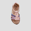 Sandales zippées à franges multicolore fille