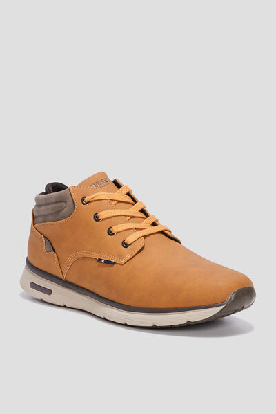 Bottines plates Creeks jaune homme