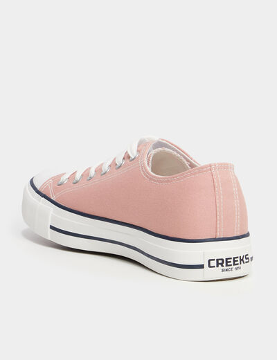 Tennis en toile à lacets Creeks rose clair femme