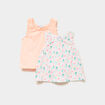 Lot 2 d&eacute;bardeurs droits cols ronds blanc b&eacute;b&eacute; fille