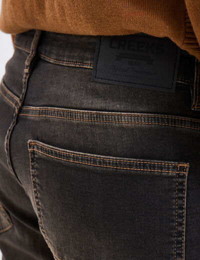 Jean stretch coupe regular denim noir homme