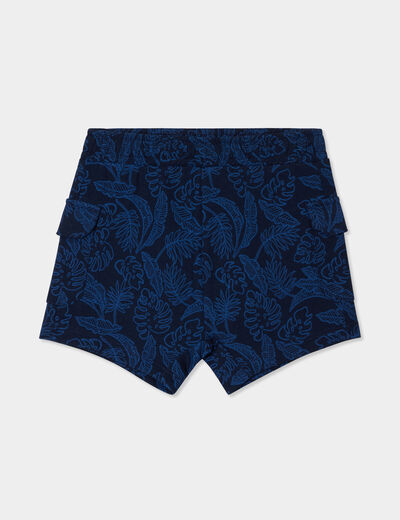 Short avec poches et taille élastiquée bleu marine bébé garçon