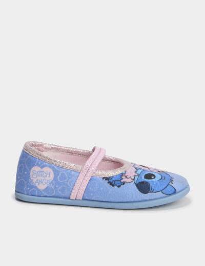 Chaussons ballerines Stitch bleu fille