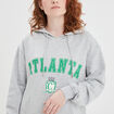 Robe sweat droite à capuche Creeks gris clair femme